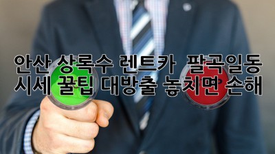 안산 상록수 렌트카, 🚗 팔곡일동 시세 꿀팁 대방출! 놓치면 손해!